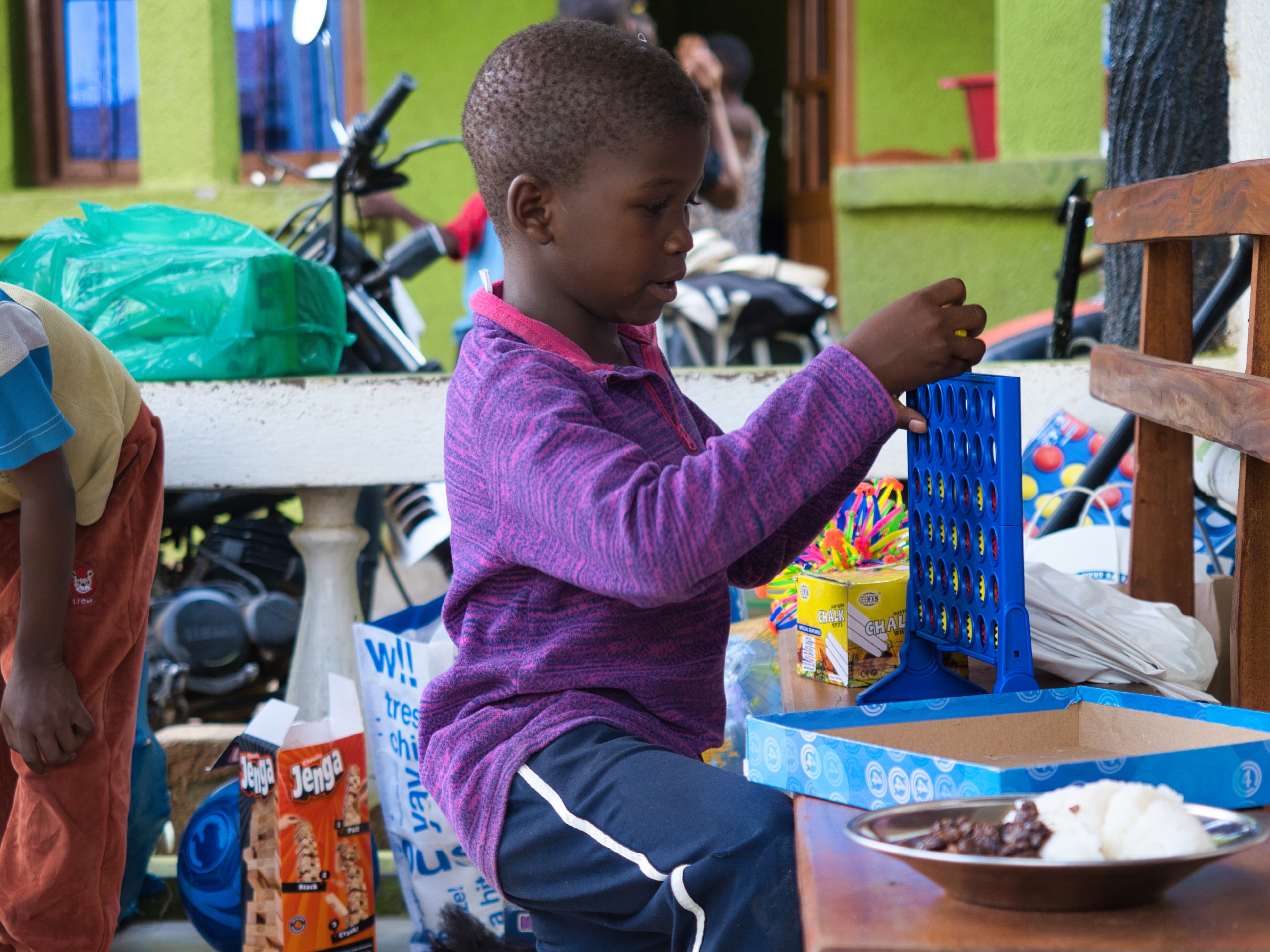 Niños en un centro de acogida en Congo