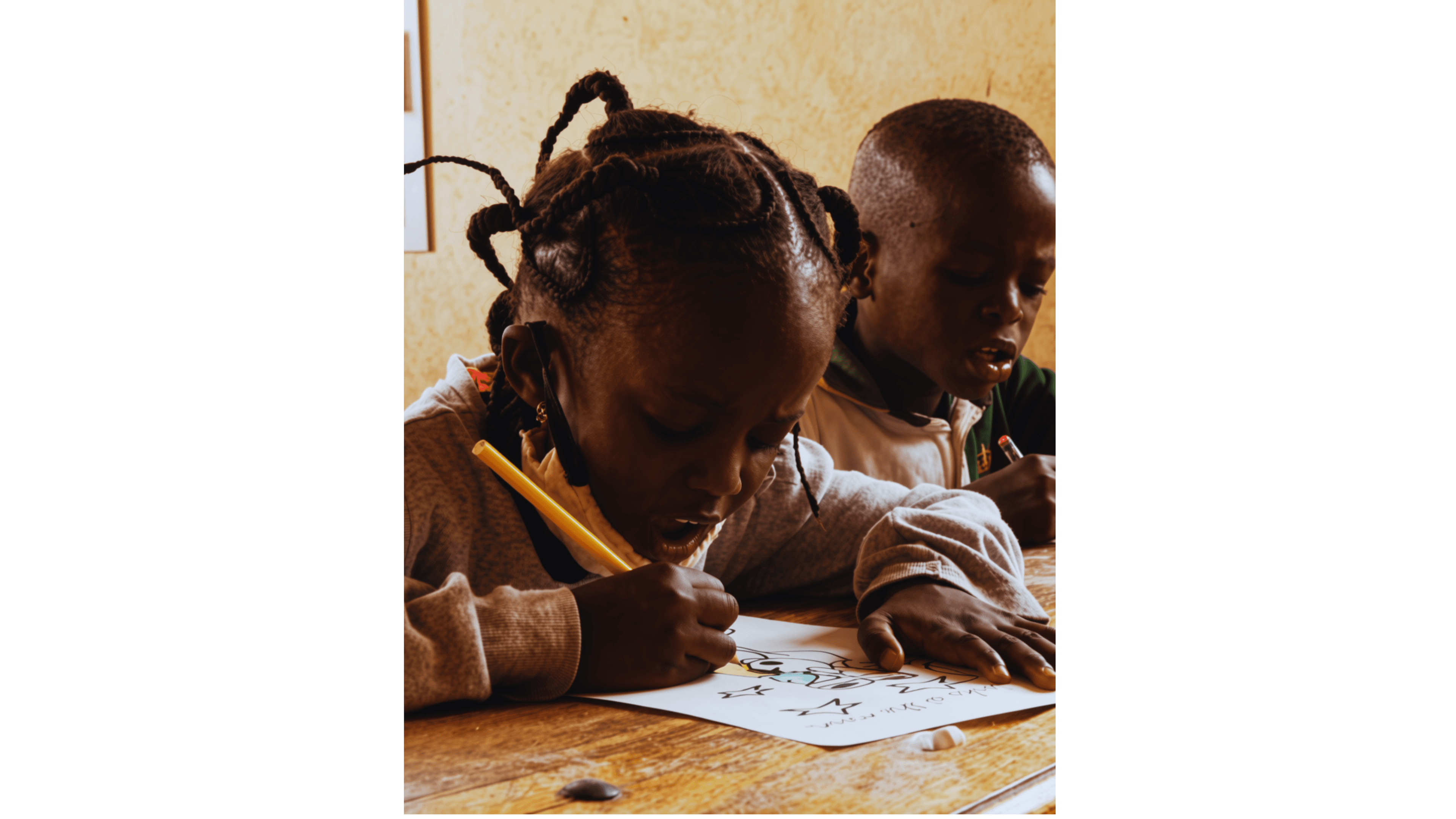 Alumnado en un aula de Senegal